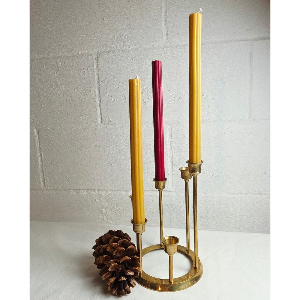 Beacon Hill Vintage Brass 6-Light Crescendo Taper Candle Holder